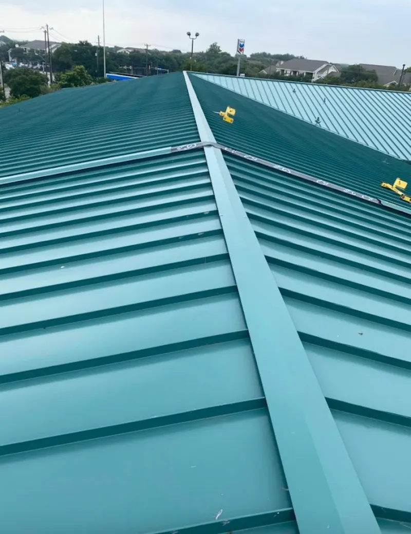 Green commercial metal roof ridge and valley for Metal Roof Repair in Lopatcong